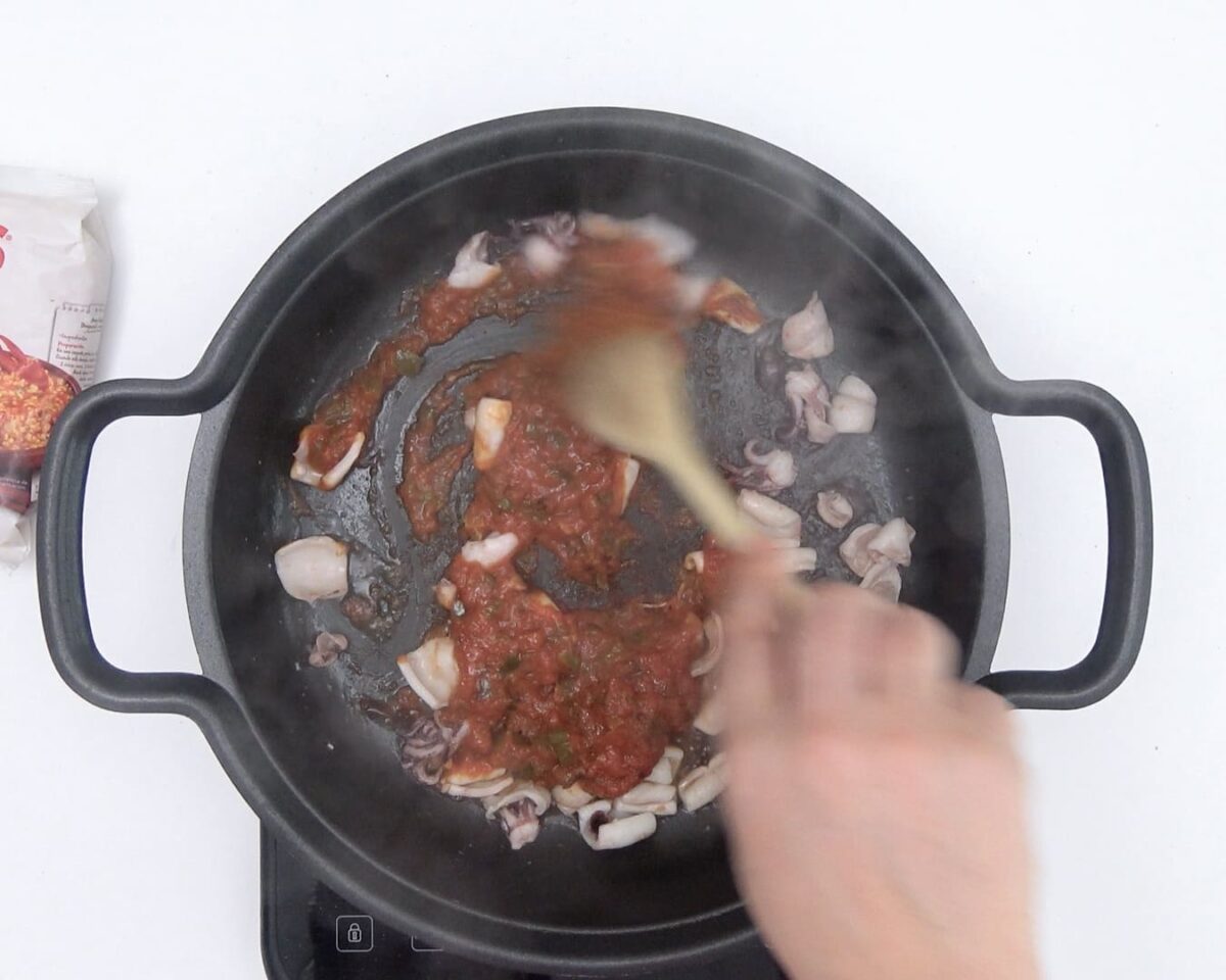 Arroz caldoso de marisco paso 18