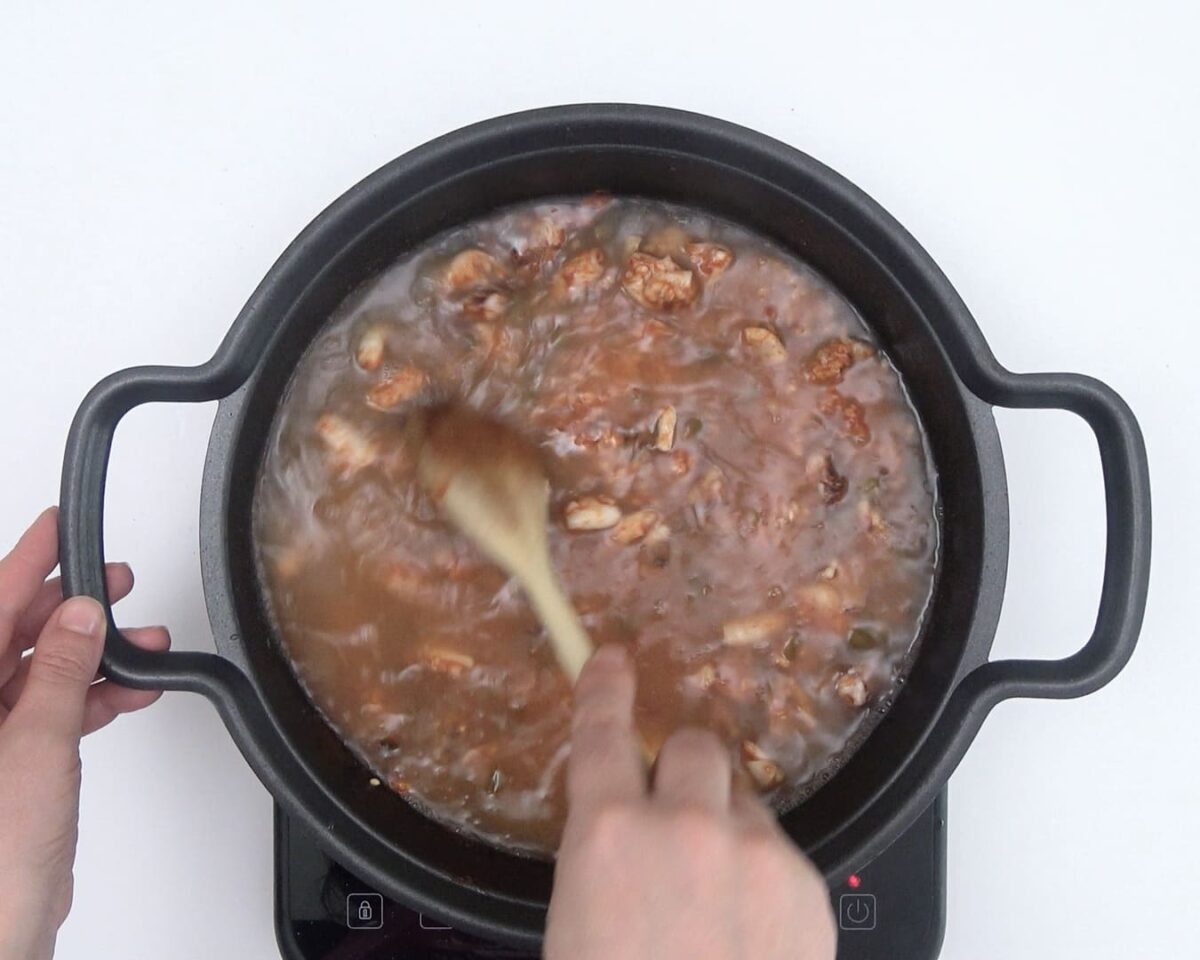 Arroz caldoso de marisco paso 23