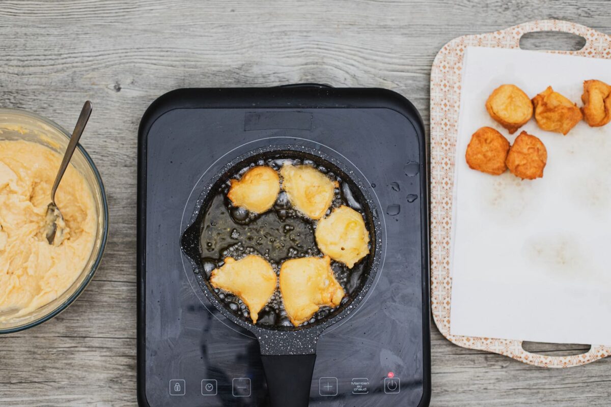 Buñuelos de viento con diferentes rellenos paso 30