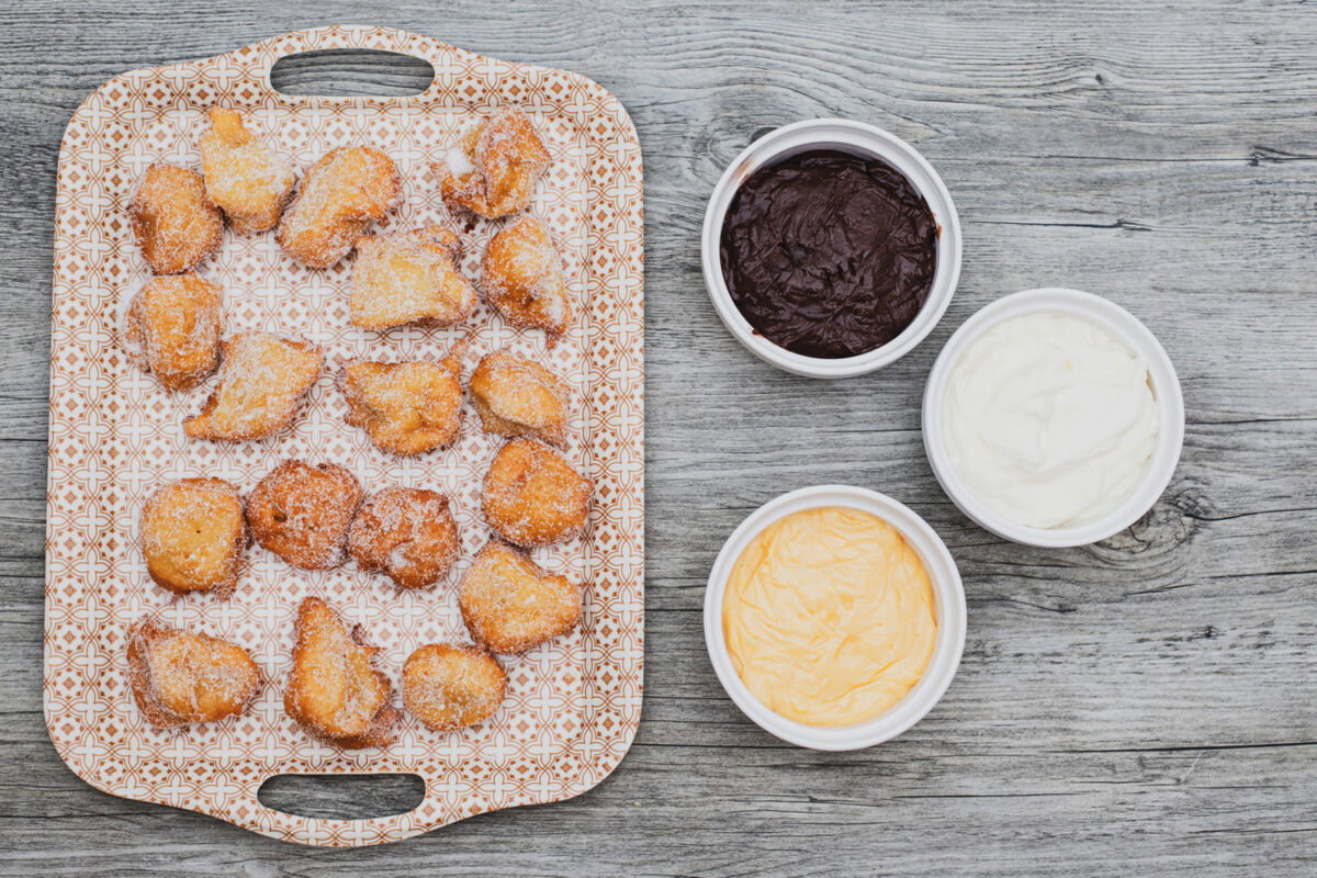 Buñuelos de viento con diferentes rellenos paso 32