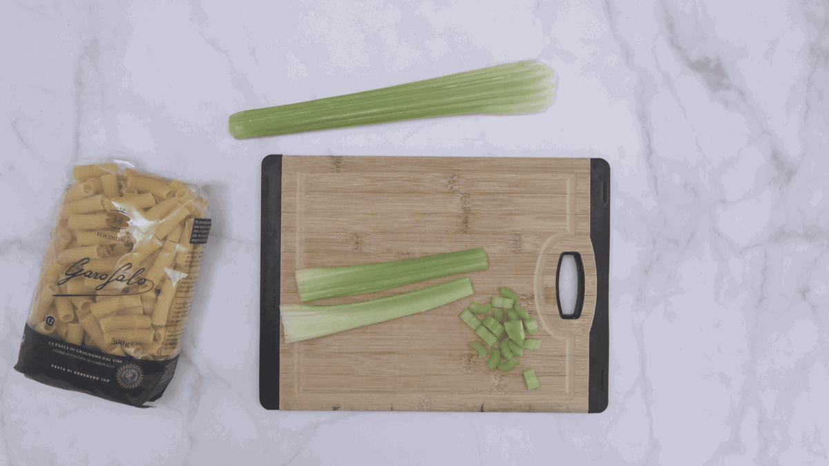Pasta con caponata siciliana paso 5