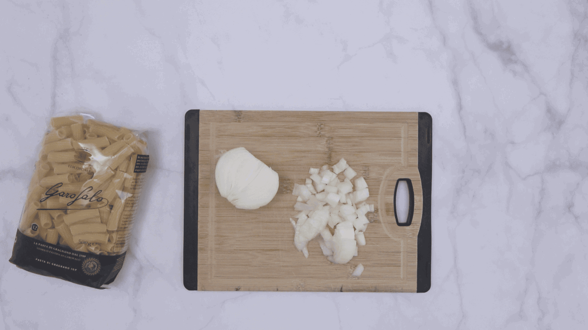 Pasta con caponata siciliana paso 6