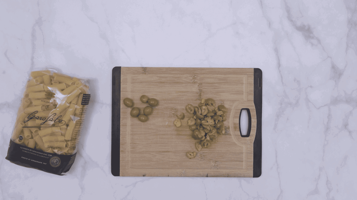 Pasta con caponata siciliana paso 8