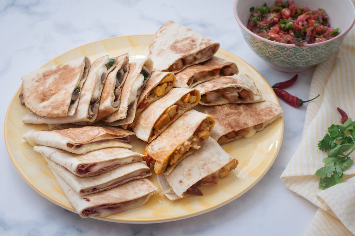 Quesadillas fáciles mexicanas paso 29