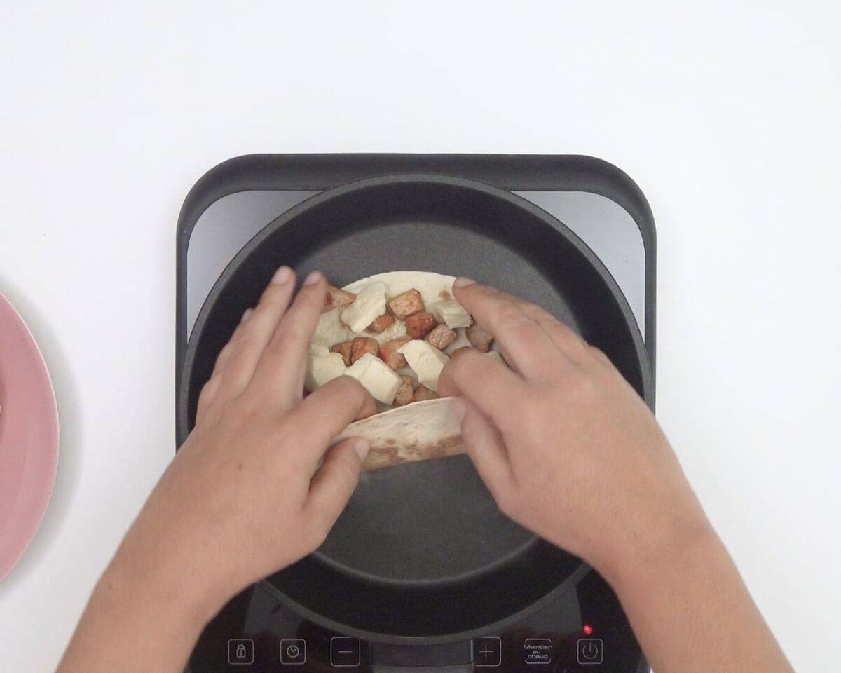 Quesadillas fáciles mexicanas paso 8