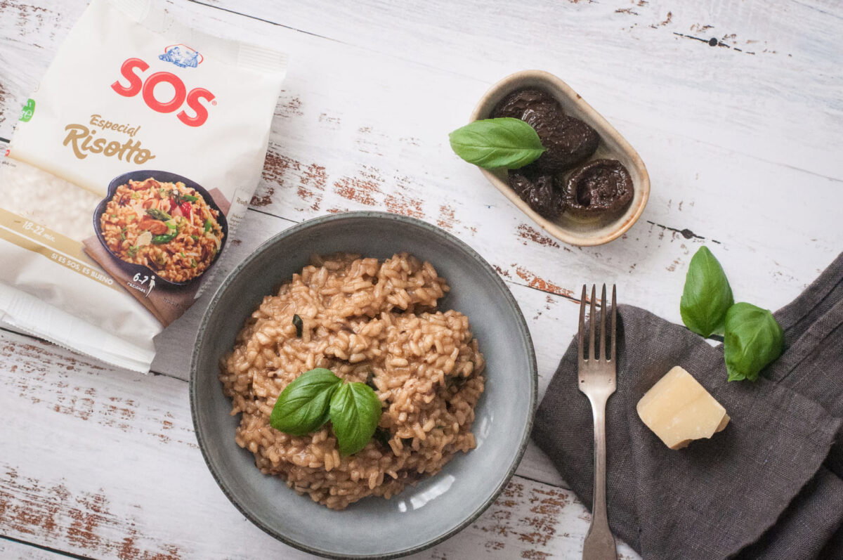 Risotto de tomates secos y albahaca paso 18