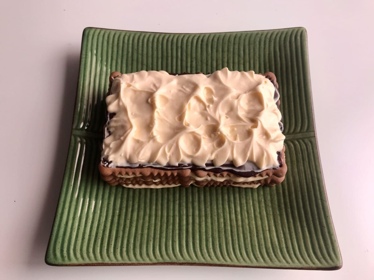 Tarta de galletas con mascarpone y chocolate paso 11