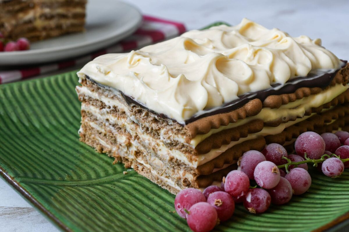 Tarta de galletas con mascarpone y chocolate paso 12
