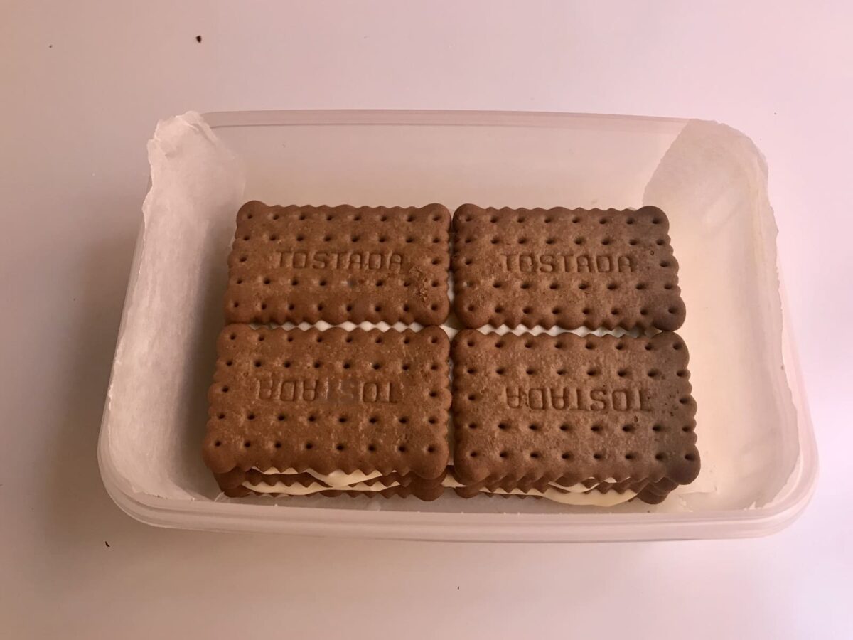 Tarta de galletas con mascarpone y chocolate paso 7