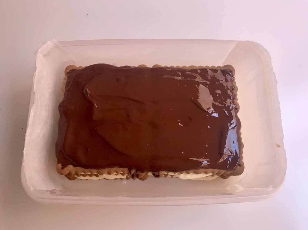 Tarta de galletas con mascarpone y chocolate paso 9