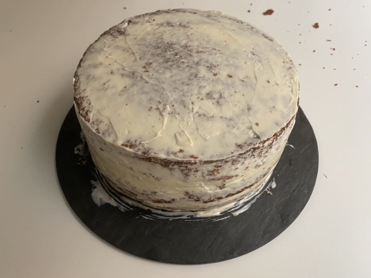Tarta red velvet Halloween paso 15