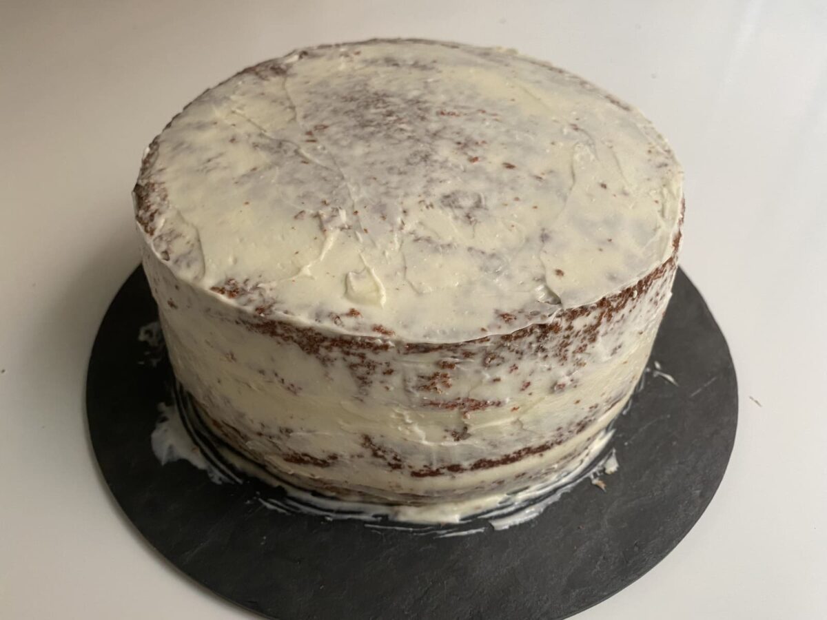 Tarta red velvet Halloween paso 16