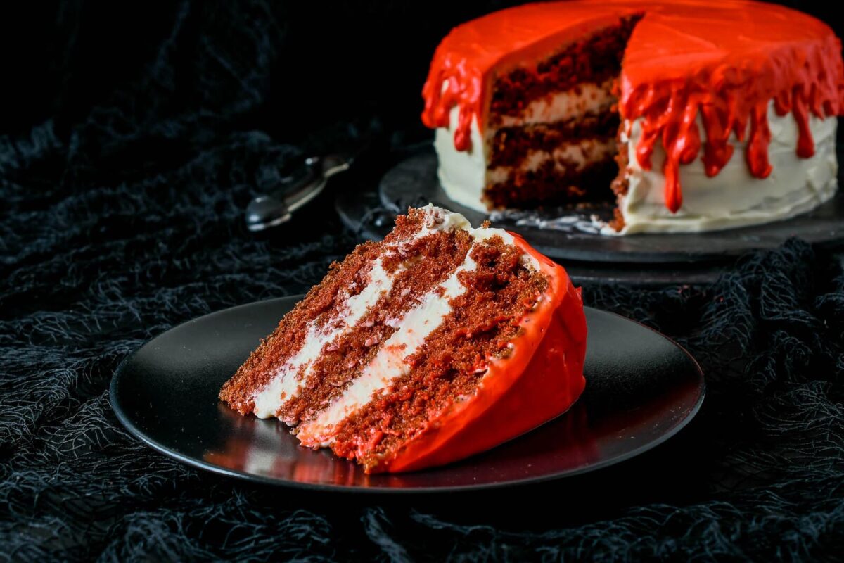 Tarta red velvet Halloween paso 20
