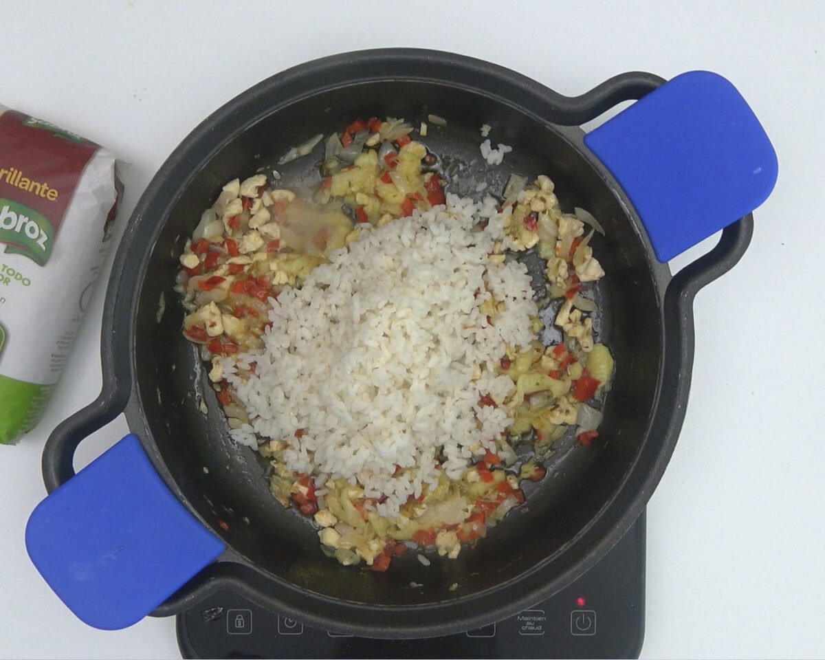 calabacines rellenos de arroz y pollo paso 19