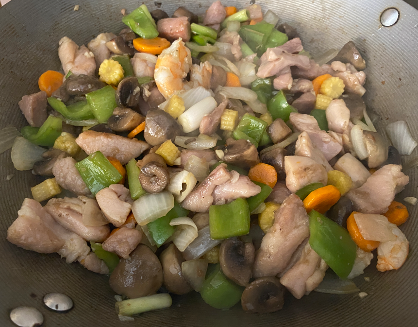 Familia feliz. Un plato típico de la cocina china