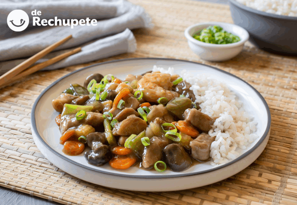 Familia feliz. Un plato típico de la cocina china