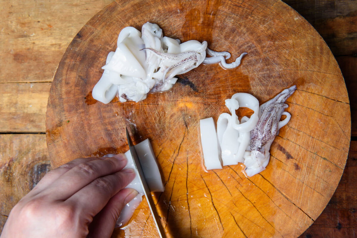 limpieza calamares paso 7