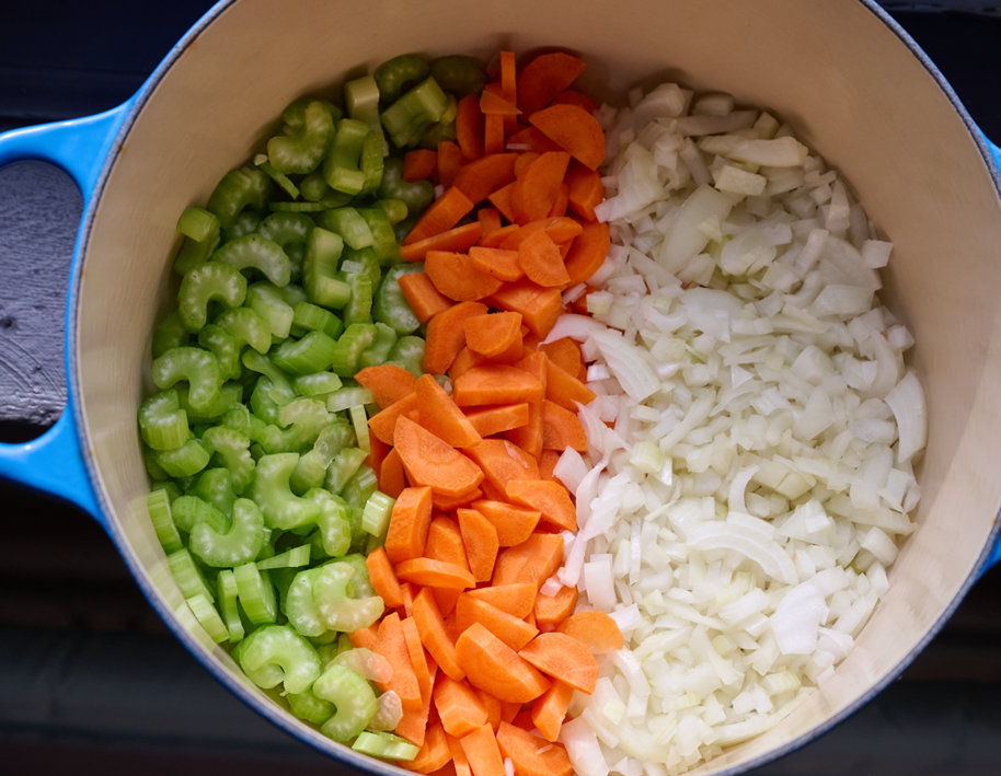 Mirepoix, técnica de corte básico de cocina