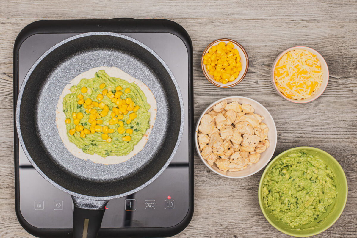 quesadillas de pollo y queso paso 17