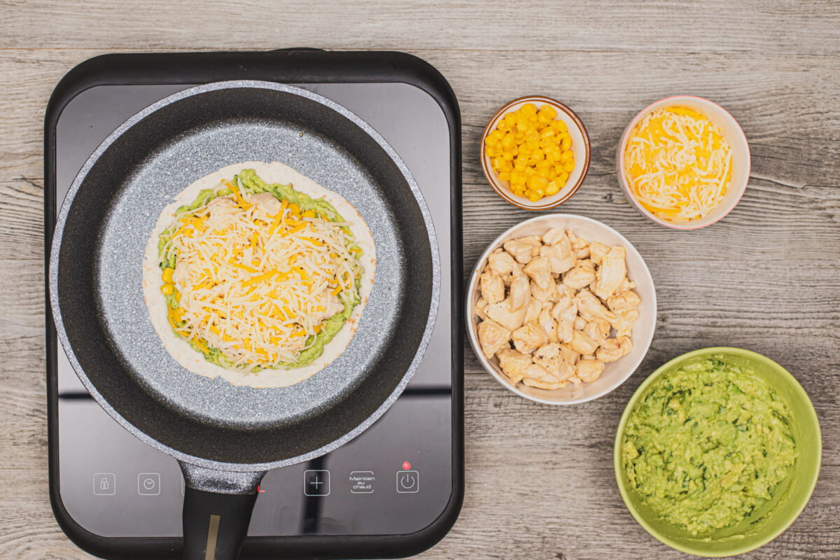 quesadillas de pollo y queso paso 19
