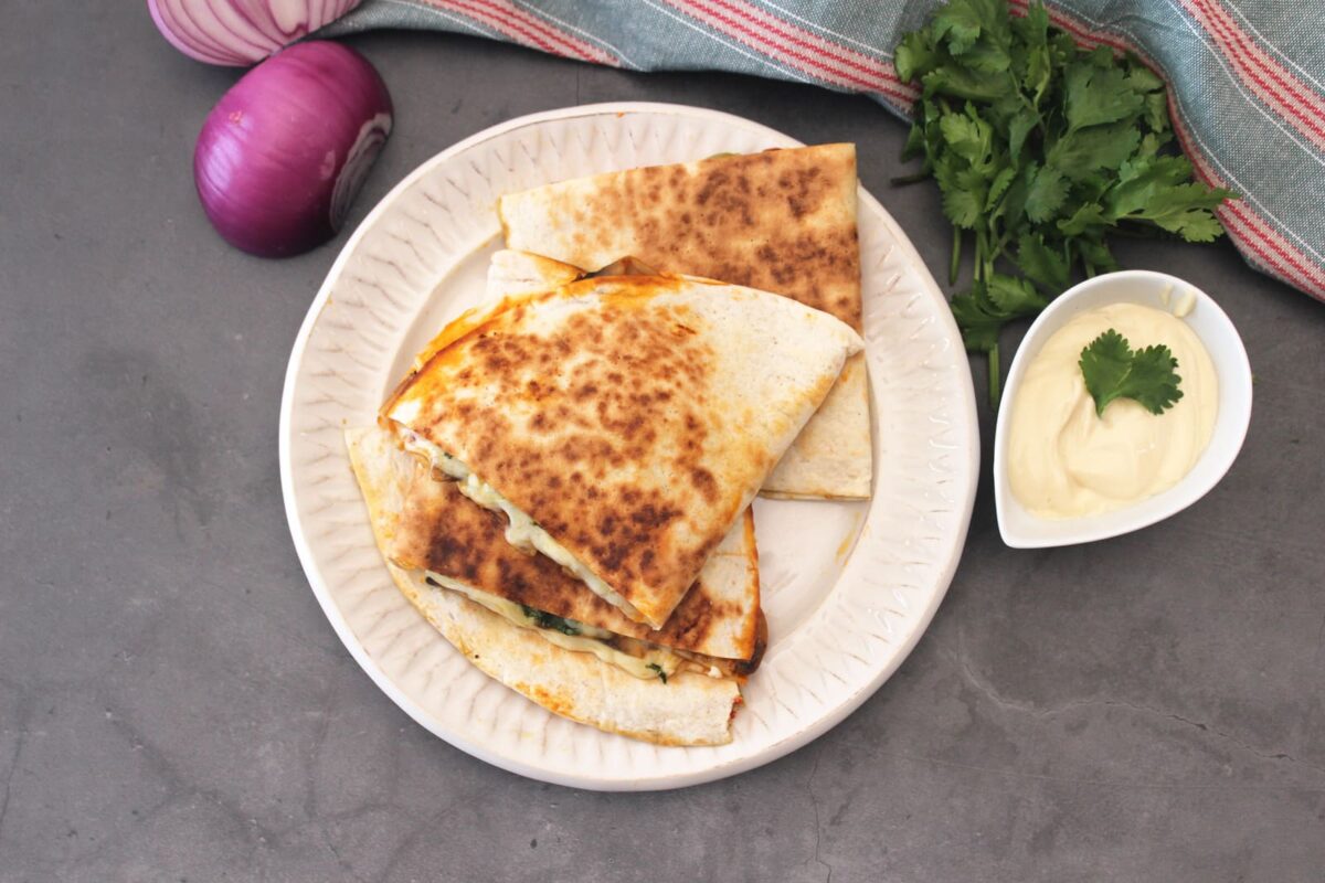 quesadillas vegetarianas y veganas paso 11