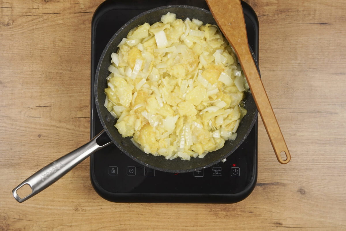 tortilla de patatas sin huevo paso 14