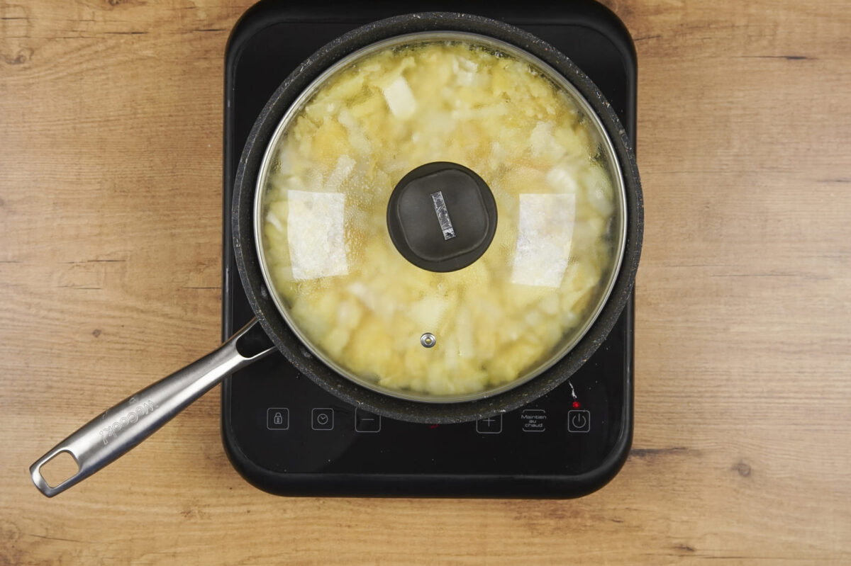 tortilla de patatas sin huevo paso 15
