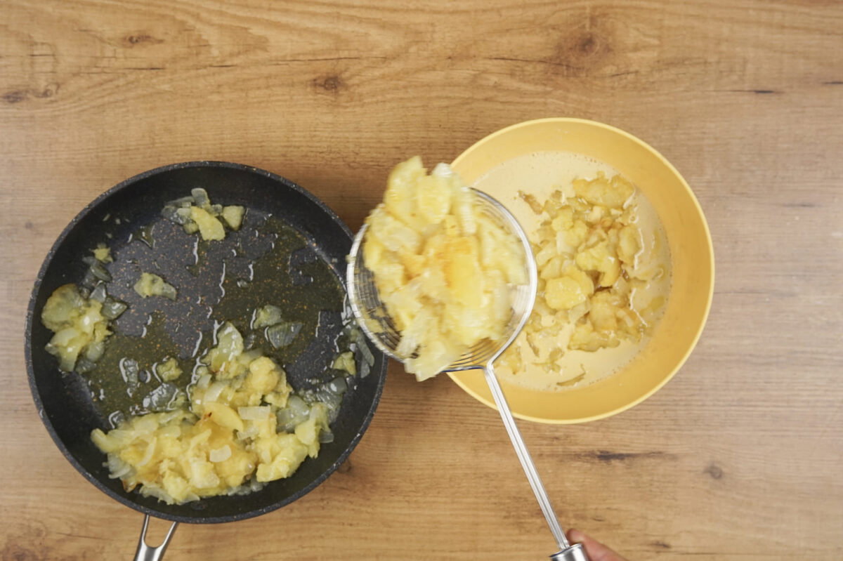 tortilla de patatas sin huevo paso 16