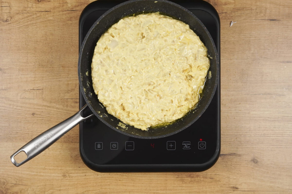 tortilla de patatas sin huevo paso 18