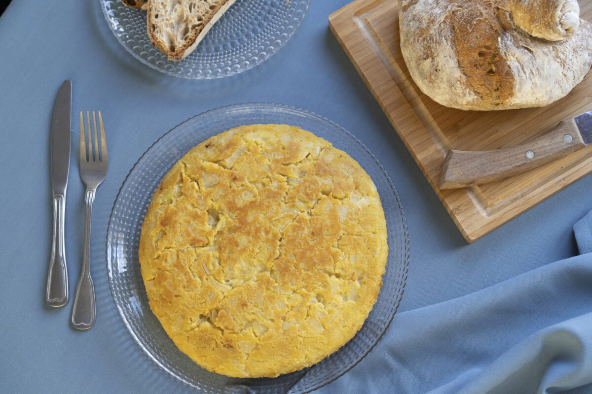 tortilla de patatas sin huevo paso 20
