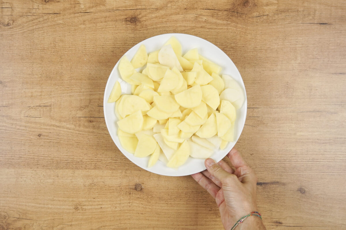 tortilla de patatas sin huevo paso 6