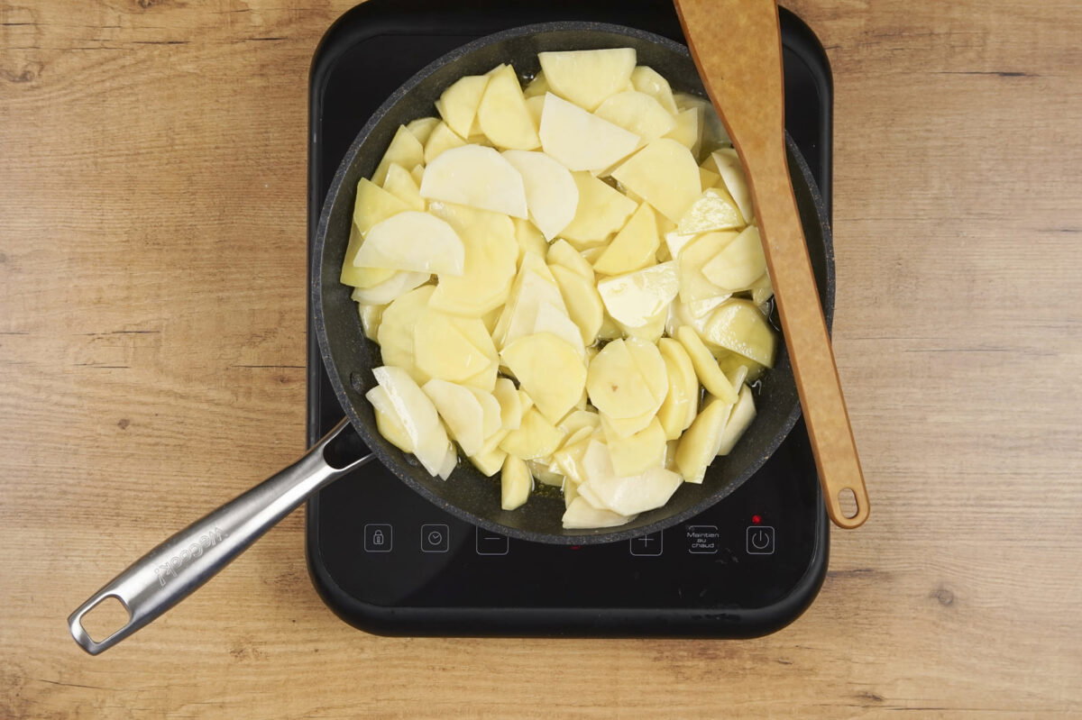 tortilla de patatas sin huevo paso 8