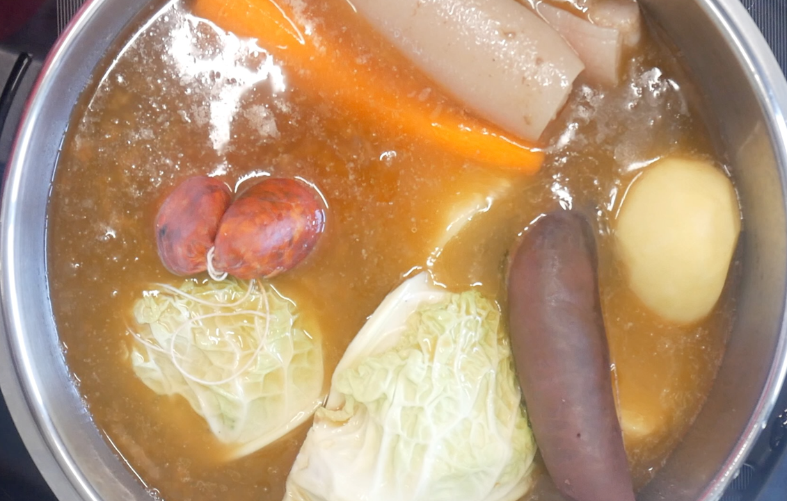 Cocido madrileño en olla exprés
