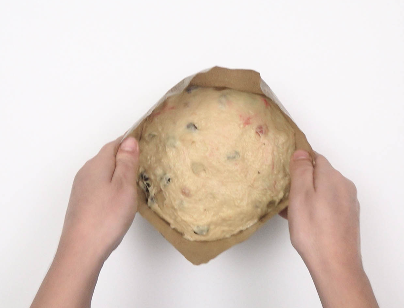 Panettone o pan dulce de Navidad