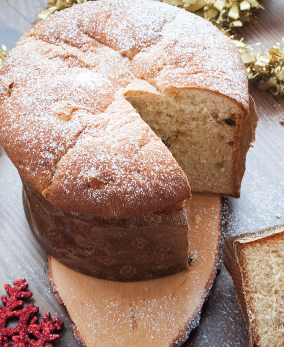 Panettone o pan dulce de Navidad