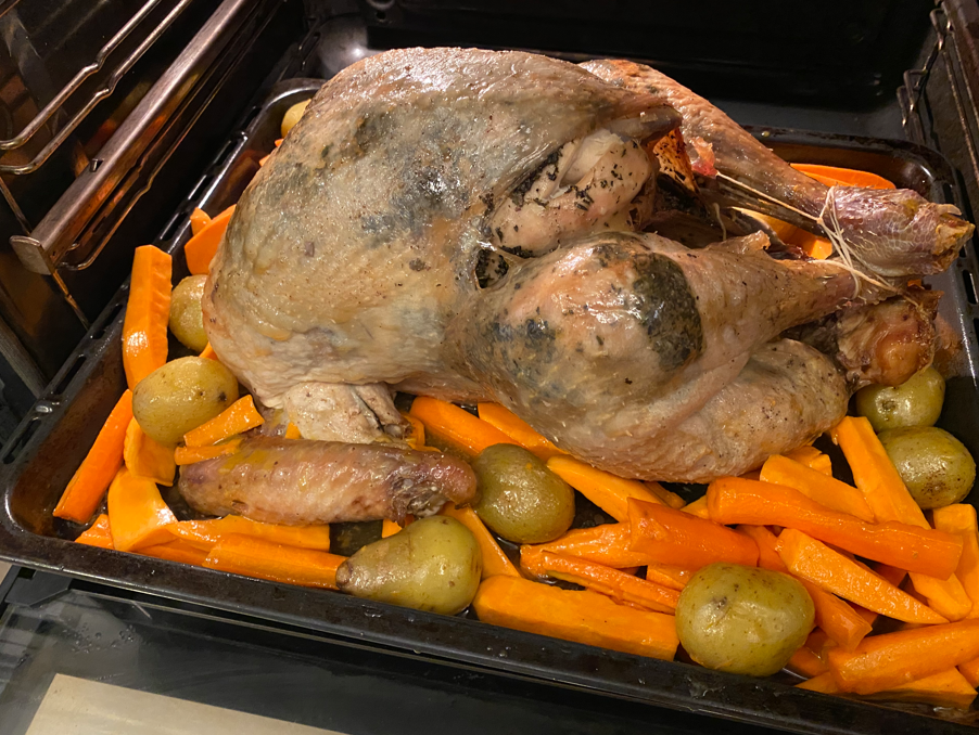 Pavo al horno sin relleno