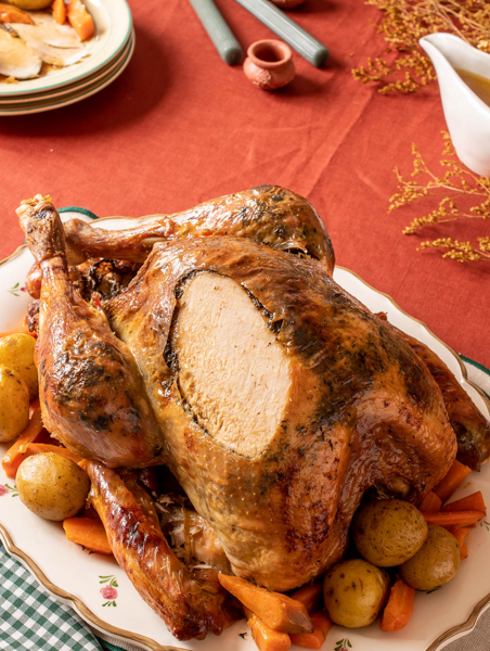 Pavo al horno sin relleno