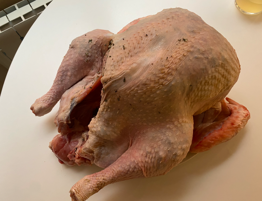 Pavo al horno sin relleno