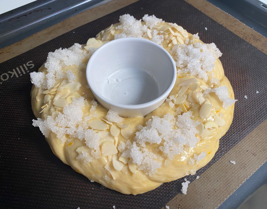 Roscón trenzado gallego para Navidad y Pascua