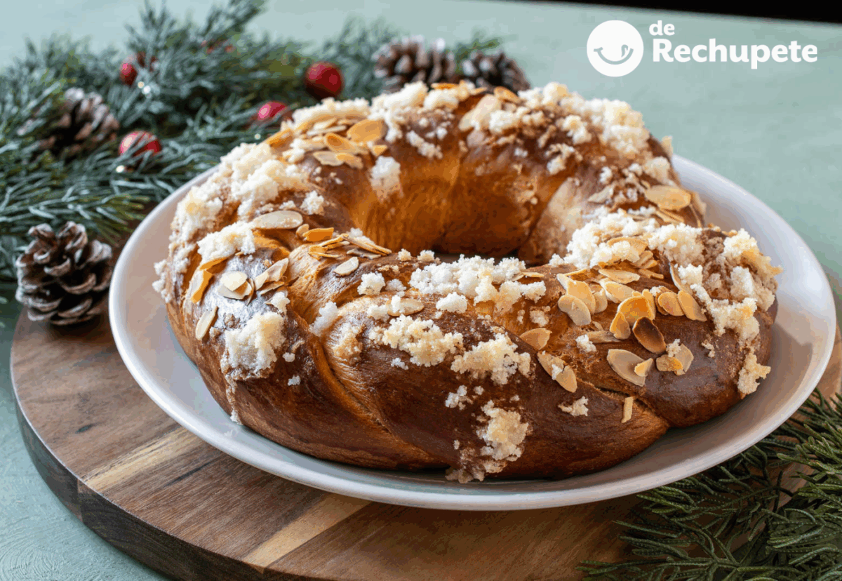 Roscón trenzado gallego para Navidad y Pascua