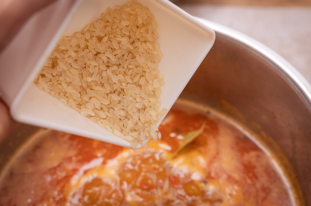 Sopa navideña marinera con arroz
