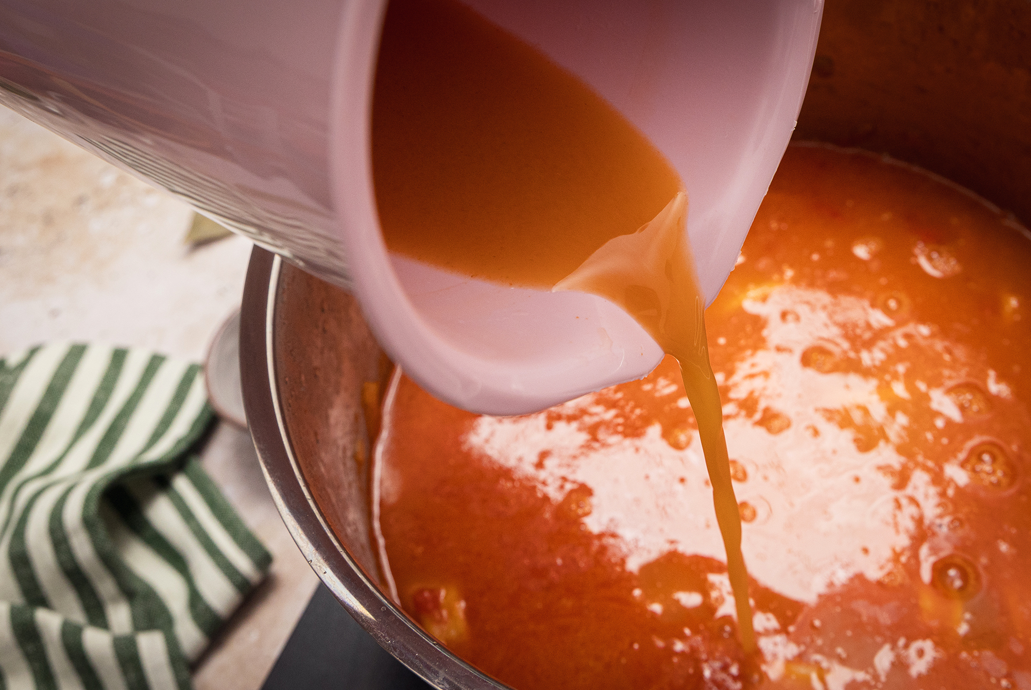 Sopa navideña marinera con arroz