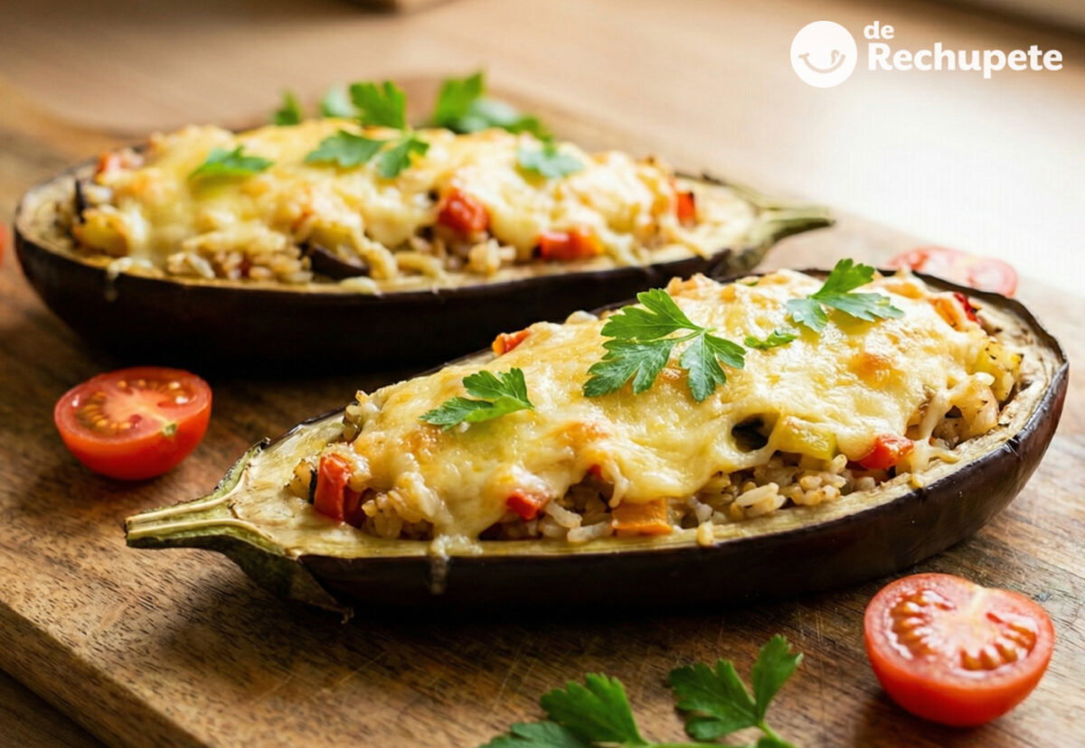 Berenjenas rellenas de verduras y quinoa