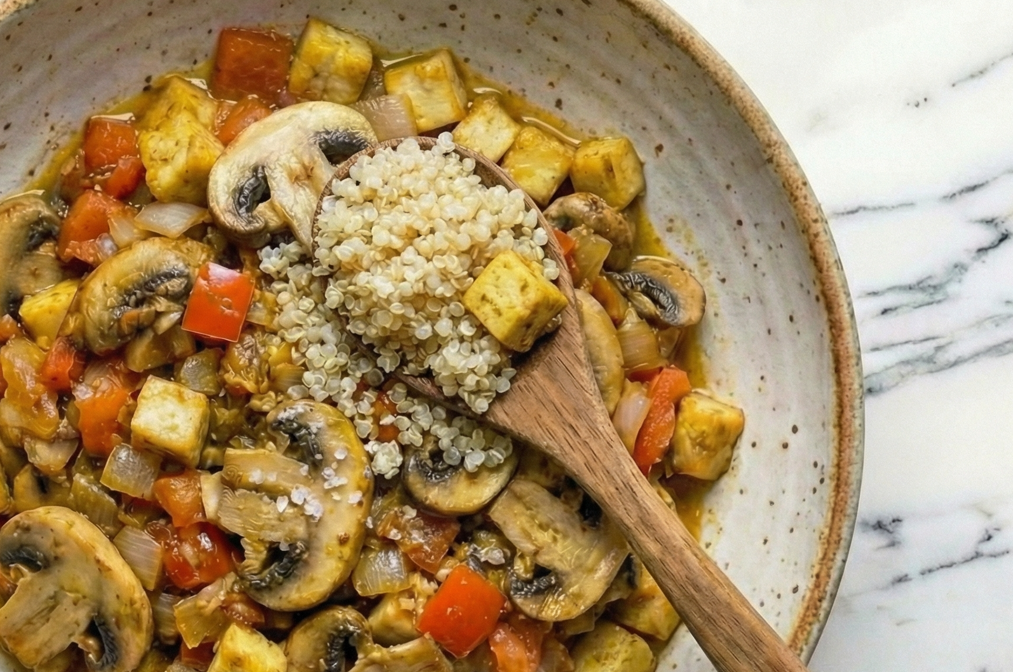 Berenjenas rellenas de verduras y quinoa