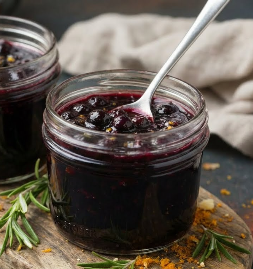 Salsa de arándanos rojos para carnes paso a paso