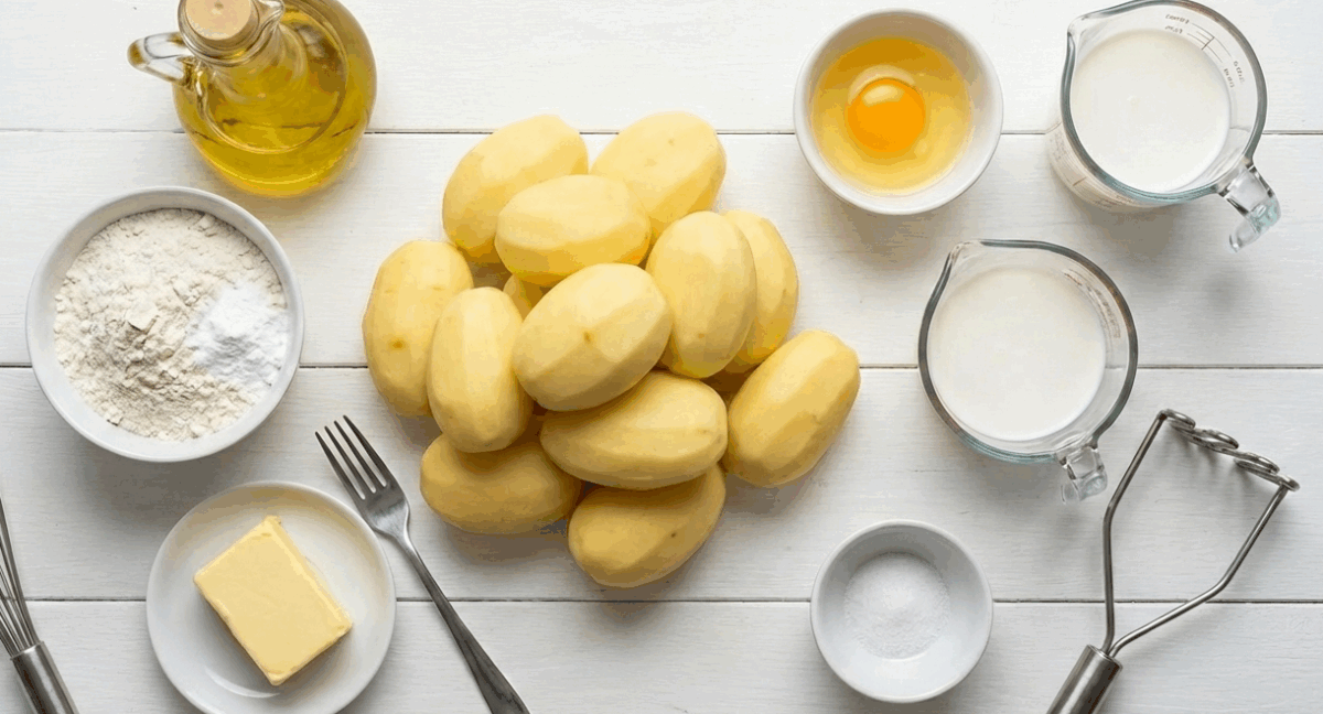 Patatas huecas. La guarnición que se terminará antes de tiempo