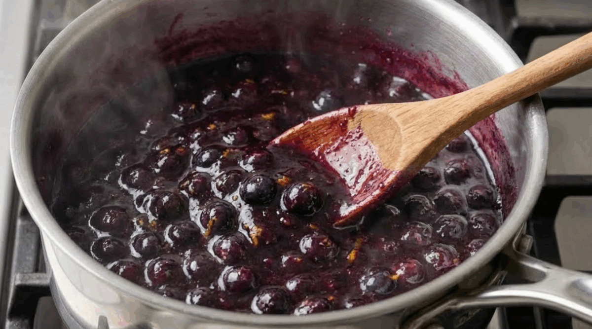 Salsa de arándanos rojos para carnes paso a paso