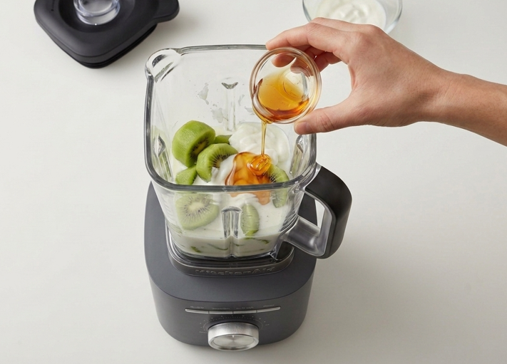 Batido de kiwi y yogur natural. Refrescante y fácil en casa