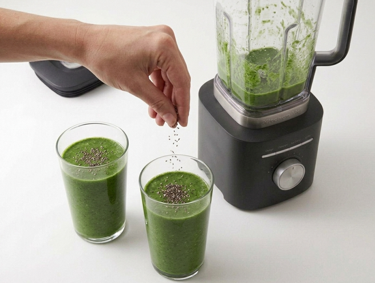 Batido verde dietético y antioxidante perfecto para el desayuno