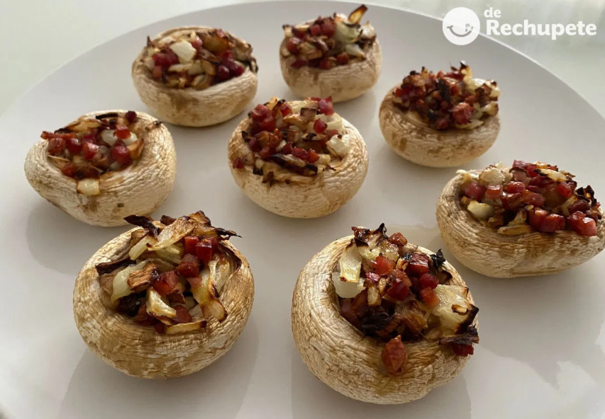 Champiñones rellenos en air fryer